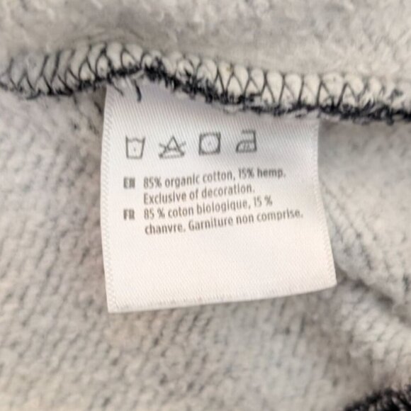 Tentree Mens Gray 1/4 Zip Pullover Sweatshirt L Organic Cotton Hemp Blend - Picture 4 of 9